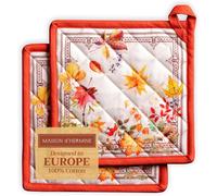 Amaranth 100% Cotton Set of 2 Oven Gloves,BBQ,Cooking,Baking,Microwave,Grilling,Thanksgiving/Christmas (20 cm x 20 cm)