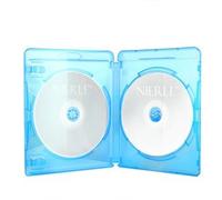 Amaray Boitiers double Blu-ray, 15 mm, Machine-pack-quality, Transparent, Bleu, 50 pièces