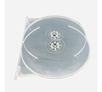 Amaray Lot de 5 plateaux transparents pour 2 disques Compatible avec un boîtier Amaray standard 14 mm avec supports pour permettre à l'étui de contenir 3 disques