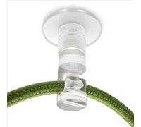 Amarcords - 10 décentrateurs de crochets de plafond pour lampes et suspensions. Crochet de plafond à descente verticale - Décentraliseur de câble électrique de couleur TRANSPARENT