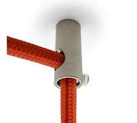 Amarcords - 2 Décentrateurs verticaux et serre-câbles à presse-étoupe en aluminium avec réglage de câble visible Pour lampes à descente verticale et suspensions. Couleur NICKEL