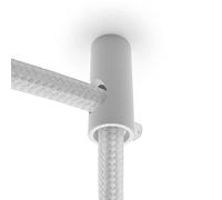 Amarcords - 2 Décentrateurs verticaux et serre-câbles à presse-étoupe en aluminium avec réglage de câble visible Pour lampes à descente verticale et suspensions. Couleur BLANC