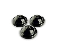 AMARCORDS - 3 Rosaces en porcelaine pour suspension couvre-fils en céramique avec rosace colorée NOIR