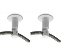 Amarcords - 5 décentrateurs de crochets de plafond pour lampes et suspensions. Crochet de plafond vertical abattant - Décentraliseur de câble électrique couleur BLANC (Lot de 2)