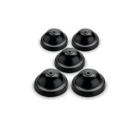 AMARCORDS - 5 Rosaces en porcelaine pour suspension couvre-fils en céramique avec rosace colorée NOIR MAT