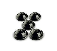 AMARCORDS - 5 Rosaces en porcelaine pour suspension couvre-fils en céramique avec rosace colorée NOIR