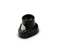 AMARCORDS - Appliques en porcelaine avec bouton, prise E27, base avec interrupteur, douille vintage de couleur NOIR