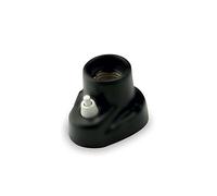 AMARCORDS - Appliques en porcelaine avec bouton, prise E27, base avec interrupteur, douille vintage de couleur NOIR MAT