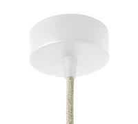 AMARCORDS - Auvent de plafond en métal, cache fil pour lustre couleur BLANC, boîtier de lampe complet avec accessoires serre-câbles, vis et support de plafond. Diamètre 77mm hauteur 26mm