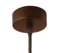 AMARCORDS - Auvent de plafond en métal, cache fil pour lustre couleur CORTEN, boîtier de lampe complet avec accessoires serre-câbles, vis et support de plafond. Diamètre 77mm hauteur 26mm