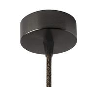 AMARCORDS - Auvent de plafond en métal, cache fil pour lustre couleur GRIS ACIER, boîtier de lampe complet avec accessoires serre-câbles, vis et support de plafond. Diamètre 77mm hauteur 26mm