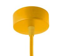 AMARCORDS - Auvent de plafond en métal, cache fil pour lustre couleur JAUNE MOUTARDE, boîtier de lampe complet avec accessoires serre-câbles, vis et support de plafond. Diamètre 77mm hauteur 26mm
