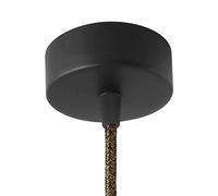 AMARCORDS - Auvent de plafond en métal, cache fil pour lustre couleur NOIR, boîtier de lampe complet avec accessoires serre-câbles, vis et support de plafond. Diamètre 77mm hauteur 26mm