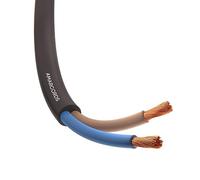 Amarcords - Câble électrique bipolaire section 2x1,5mm, couleur: NOIR. Câble d'alimentation rond type H05VV-F, 5 mètres