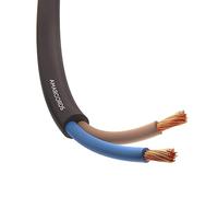 Amarcords - Câble électrique bipolaire section 2x1mm, couleur: NOIR. Câble d'alimentation rond type H05VV-F, 5 mètres