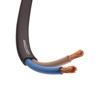 Amarcords - Câble électrique plat bipolaire section 2x0,75mm, couleur: NOIR. Câble Électrique Plat H03VVH2-F, 20 mètres