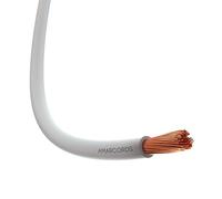 Amarcords - Câble électrique section 1x1,5mm, couleur: BLANC. Cordon unipolaire FS17, 10 mètres