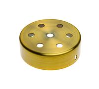 AMARCORDS - Kit Auvent de plafond en métal, 7 trous couleur LAITON avec accessoires serre-câbles, vis et support de plafond. Diamètre 100mm hauteur 35mm