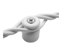 Amarcords - Tourillon de câble avec des vis et des chevilles. 5 isolateurs en porcelaine blanche cru pour l'installation de câbles de tresse de paroi.