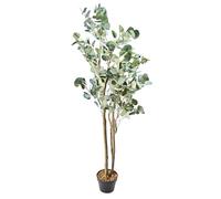 AMARE Eucalyptus Artificiel 60x60x150cm Blanc/Vert