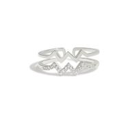 Amare Jewels Bague Ajustable - À Ma Soeur - Je Serai Toujours A Tes Côtés, Entièrement Ajustable Et Convient A Toutes Les Tilles De Doigts (Silver)