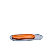 Amare Plat de Service Set de 2 Bleu Clair/ Orange