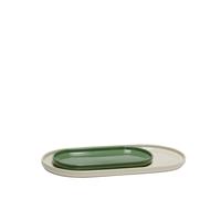 Amare Plat de Service Set de 2 Sable/ Vert