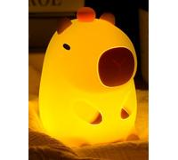 Amaredom Veilleuse Rechargeable en Silicone Capybara - Lampe LED à Intensité Variable avec Minuterie 20 Min pour Chambre d'Enfant