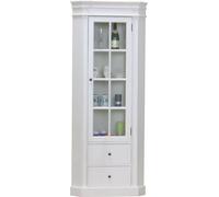 Amaretta Armoire d'angle vintage, blanc, vintage patiné, largeur 55 cm, hauteur 200 cm.