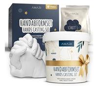 Amari ® 3D Kits de Moulage et D'empreintes - kit de Moulage Main pour Les Couples et Les familles - kit Moulage Main Couple platre pour Moulage Main Moule Main kit de Moulage Famille