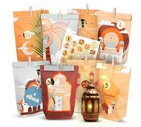 AMARI ® Sacs de Ramadan (30 sachets, autocollants & agrafes inclus) - Ramadan calendrier - Sac ramadan moubarak - Sachet ramadan