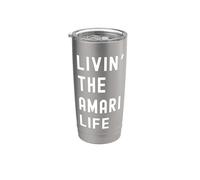 Amari vivant la vie de Amari Nom Amusant Gobelet isotherme en acier inoxydable double paroi