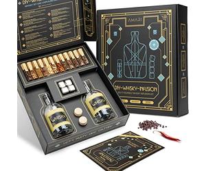 AMARI ® Whisky Set - à faire soi-même, set cadeau avec accessoires - Parfait pour la maison ou comme cadeau, Wisky Tasting- Cadeaux do it yourself, kit de construction pour les amateurs de wiskhy