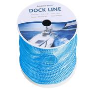 Amarine Made Lignes de Quai en Nylon Double tressé, résistance à la Rupture de 4 309 kg (L : 15,2 m, Profondeur : œillet de 1,9 cm, œillet : 30,5 cm), Corde d'amarrage Marine, Lignes de Quai pour