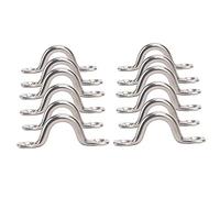 Amarine Made Lot de 12 œillets en acier inoxydable pour bimini bateau, sangles à œillets, boucles d'arrimage, point d'ancrage, boucle de pied pour kayak, canoë