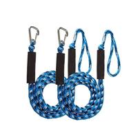 Amarres pour Bateaux Corde élastique Extensible de 1,52 m,27 Long, 16 mm, 999 kg, Sangle en Acier, Crochet d'amarrage, Corde Kayak, Bateau, canoë(2PCS 16mm 1.22M Blu)