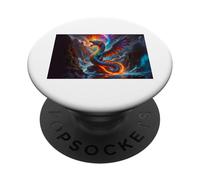 Amaru Inca Mythologie Serpent Arc-en-Ciel ailé du Ciel et de la Terre PopSockets PopGrip Adhésif