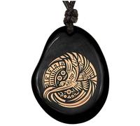 Amarumi Pendentif fait à la main en noix de Taguan - Symbole de joie de vivre, d'harmonie et d'attachement naturel - Bijoux indiens