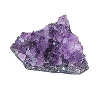 Amas d'améthyste brute - Cristaux violet foncé - Pierre de naturelle - Spécimen minéral décoratif - Affichage de l'énergie spirituelle - Accent de méditation - Aide à la mise au point - Pièce