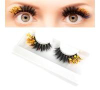 Amas d'Eyash de couleur, cils avec couleur - Cils colorés Cluster Cils Glitter | Cils colorés en grappe, cils colorés, grappes de cils de couleur pour le cosplay du nouvel an de Noël