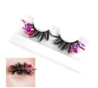 Amas d'Eyash de couleur, cils avec couleur | Cils colorés Faux cils Paillettes - Cils colorés en grappe, grappes de cils colorés, extension de cils pour le cosplay de Noël et du nouvel an