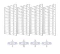 Amasawa 4 Pièces Maille de Diviseur de Réservoir D'aquarium,Diviseur D'aquarium,Panneau de Cloison D'isolation Inférieure de Filtre de Réservoir de Poissons D'aquarium + 4 Pièces Clip (Blanc)