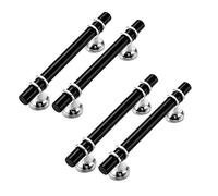 Amasawa 4 Pièces Poignée de Meuble,Poignées Meuble Cuisine Noires,Poignée Bâton de Porte,Cuisine Meuble en Alliage d'Aluminium,avec des vis,pour Placard Tiroir Chambre Meubles (96 MM)