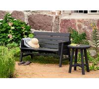 Amata Banc de jardin en bois noir - Usma Lounge 2 personnes - A58286