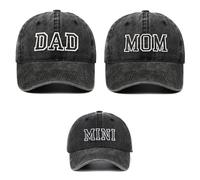 AMateschitz Casquette de baseball DAD Maman Mini Parent-Enfant Casquette de Baseball Unisexe Vintage Casquette de Baseball Classique Coton Casquette de Baseball Réglable Famille Chapeau Ensemble pour