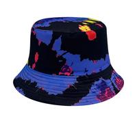 AMateschitz Chapeau de pêcheur pour homme et femme - Double face - Chapeau de seau - Réversible - Unisexe - Chapeau d'été tendance - Chapeau d'extérieur pliable - Imprimé, Noir#1, taille unique