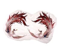 AMateschitz Écusson brodé Phoenix - Style chinois - Motif oiseaux volants - À repasser - Pour vêtements, rideaux, Cheongsam - Rouge - 29 cm