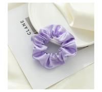 AMateschitz Élastiques à cheveux en soie pour femme, couleur unie, chouchous élastiques en soie, 100 % pure soie de mûrier, pour femme, fille, femme, violet, 3,5 cm de large