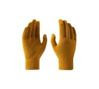 AMateschitz Gants d'hiver en tricot pour homme et femme - Écran tactile - Coupe-vent - Gants d'hiver en laine - Gants thermiques en tricot - Gants pour sports de plein air - Course, jaune, taille