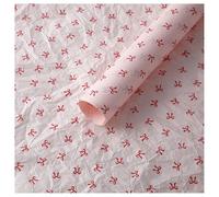 AMateschitz Lot de 20 feuilles de papier cadeau floral 50 x 70 cm avec motif Rouleau de papier cadeau Bouquet Papier d'emballage mat Fleurs Papier pour bricolage Artisanat Emballage Rose #1